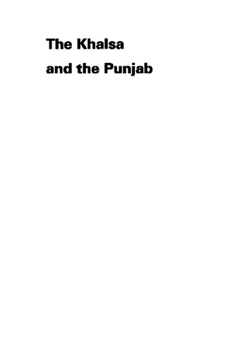 The Khalsa and the Punjab : studies in Sikh history, to the nineteenth century