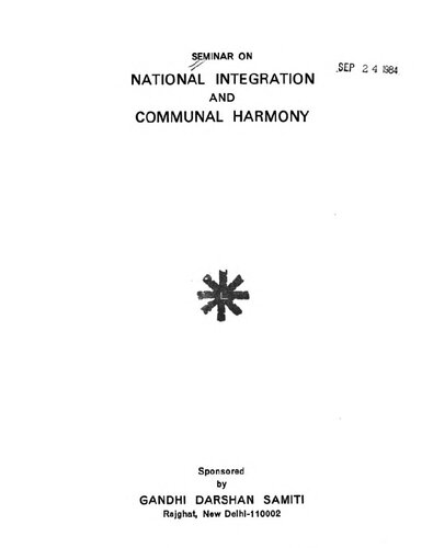 Seminar on National Integration and Communal Harmony