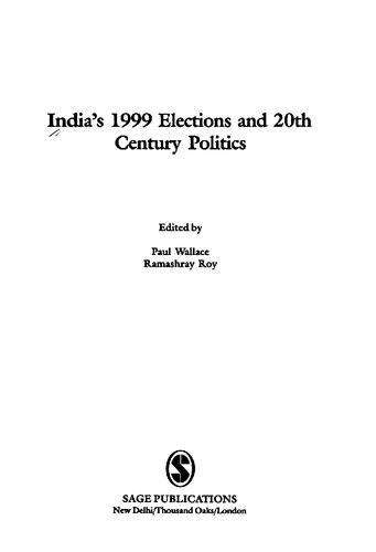 India's 1999 elections and 20th century politics