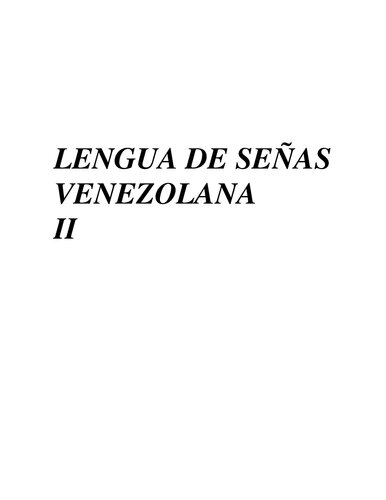 Lengua de Señas Venezolana nivel 2
