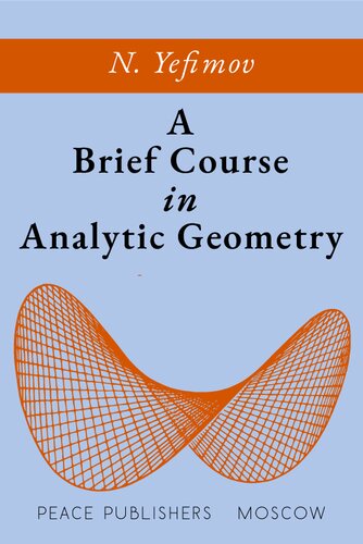 A Brief Course In Analytic Geometry