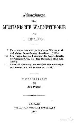 Abhandlungen über mechanische Wärmetheorie (1858)