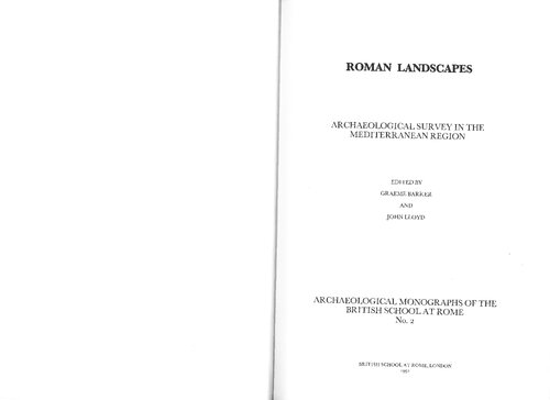 Roman landscapes : archaeological survey in the Mediterranean region