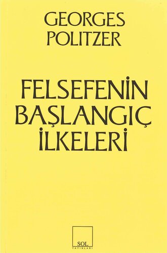 Felsefenin Başlangıç İlkeleri