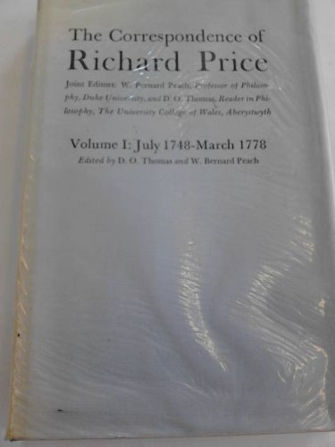 Correspondence of Richard Price Volume 1: July 1748-March 1778