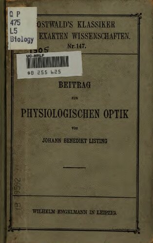 Beitrag zur physiologischen Optik