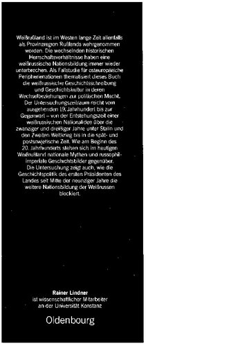 Historiker und Herrschaft. Nationsbildung und Geschichtspolitik in Weißrußland im 19. und 20. Jahrhundert