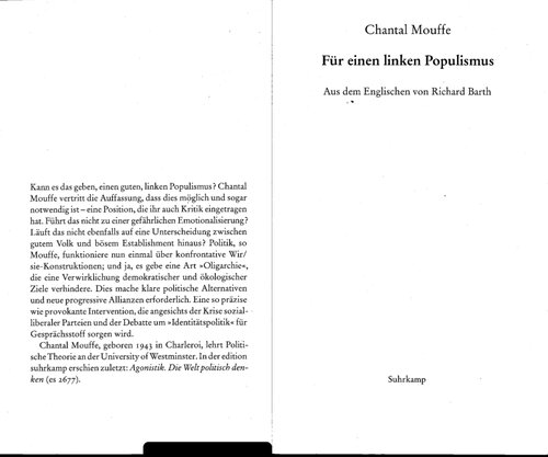 Für einen linken Populismus