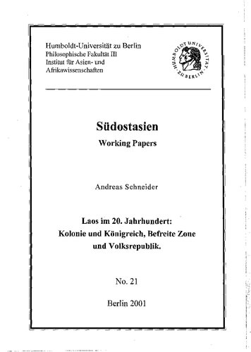 Laos im 20. Jahrhundert: Kolonie und Königreich, Befreite Zone und Volksrepublik