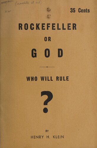 Rockefeller or God : Who Will Rule