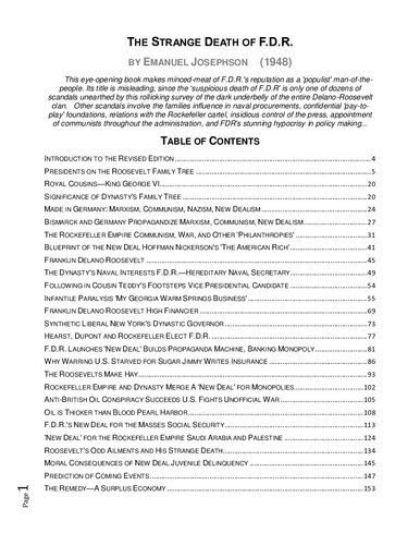 Strange death of F.D.R.  Franklin Delano Roosevelt