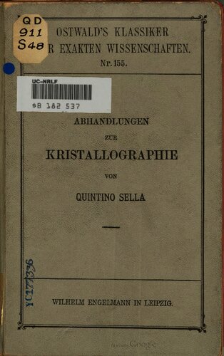 Abhandlungen zur Kristallographie