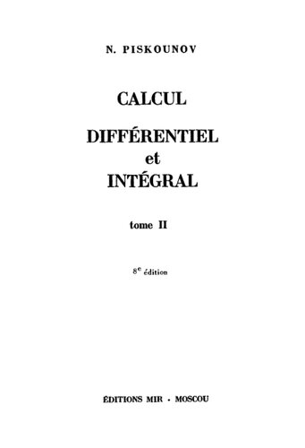 Calcul différentiel et intégral 2