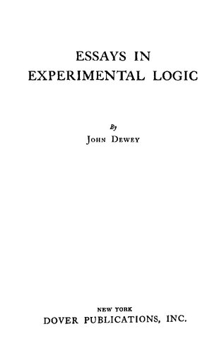 Essays in Experimental Logic