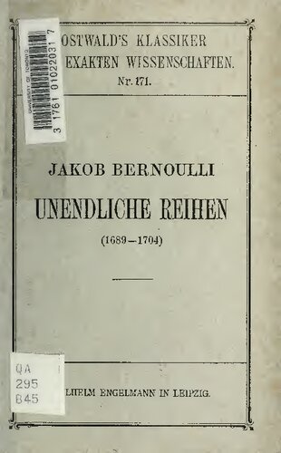 Unendliche Reihen (1689-1704)