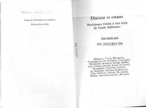 Discutir el estado: posiciones frente a una tesis de Louis Althusser