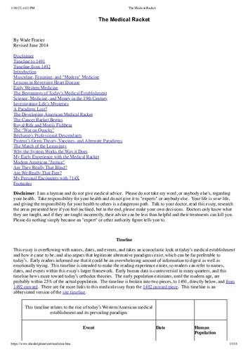 The Medical Racket , Gaston Naessens , Terrain Theory vs Germ Theory