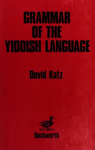 Grammar Of The Yiddish Language