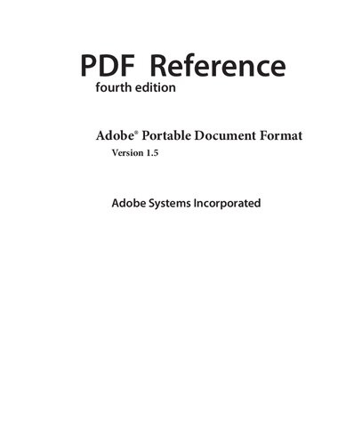 Adobe Portable Document Format (PDF), version 1.5