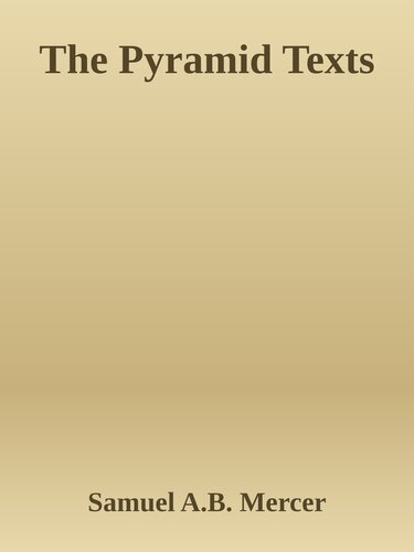 The Pyramid Texts