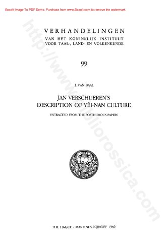 Jan Verschueren's Description of Yéi-Nan Culture