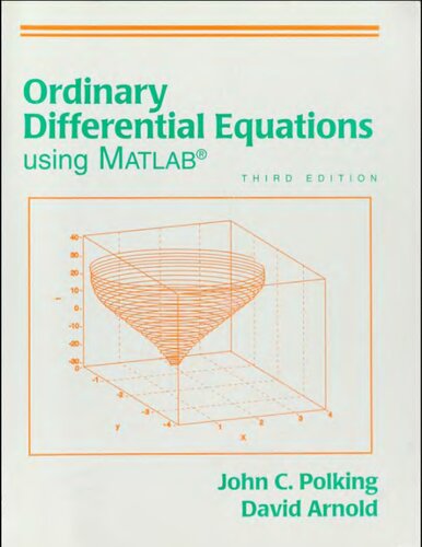 Ordinary differential equations using Matlab