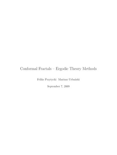 Conformal fractals - Ergodic Theory Methods