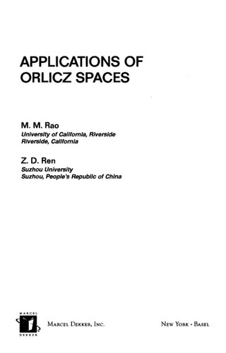 Applications of Orlicz spaces