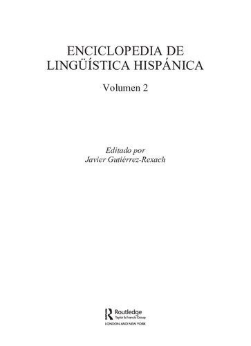 Enciclopedia de Lingüística Hispánica