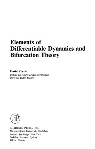 Elements of Differentiable Dynamics and Bifurcation Theory