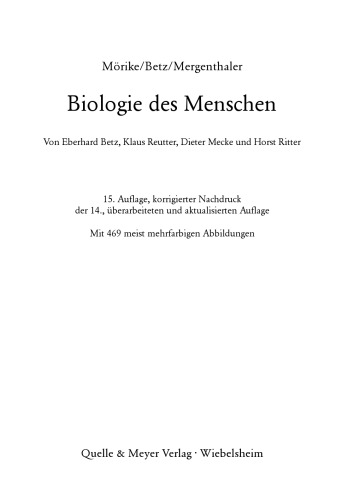 Biologie des Menschen. ()