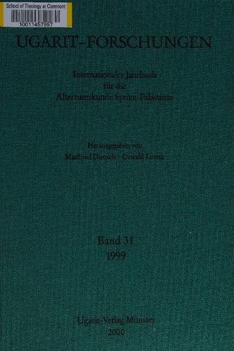 Ugarit-Forschungen 31