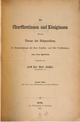 Die letzten acht Kurfürstinnen