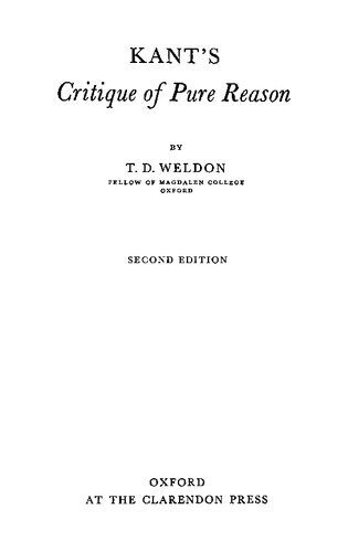Kant's Critique of Pure Reason (2nd edition)
