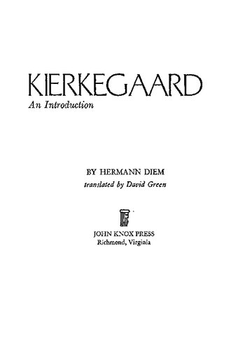 Kierkegaard: An introduction