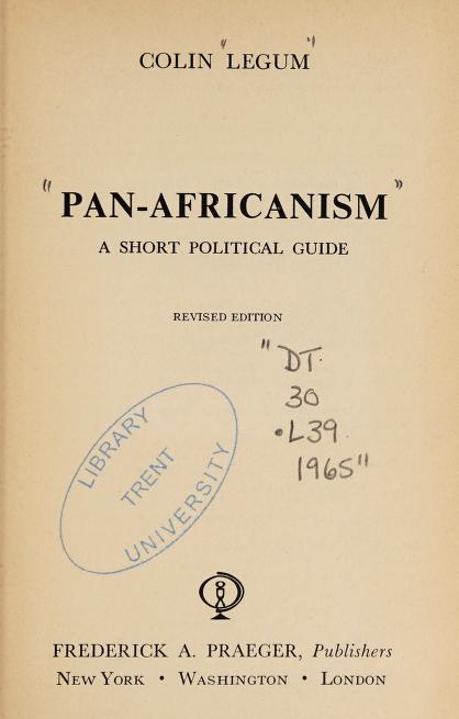 Pan-Africanism : a short political guide