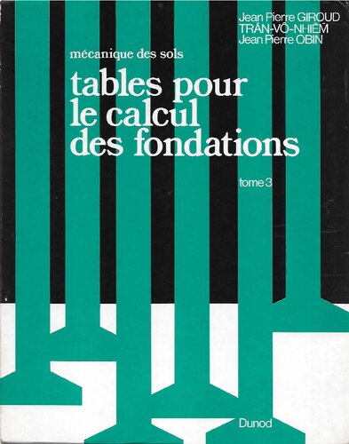 Tables pour le calcul des fondations, vol. 3, Force portante