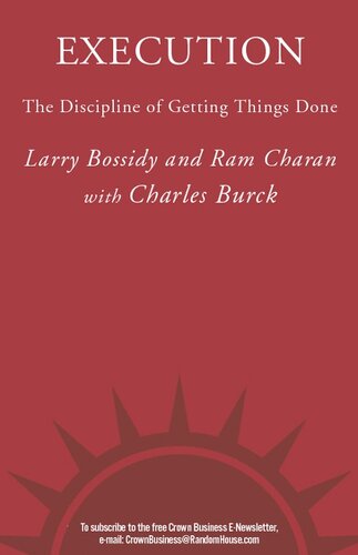 Execution: The Discipline of Getting Things Done