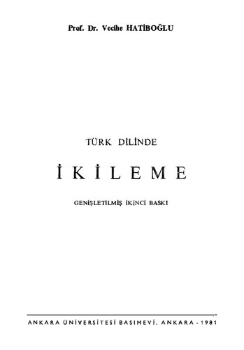Türk Dilinde İkileme