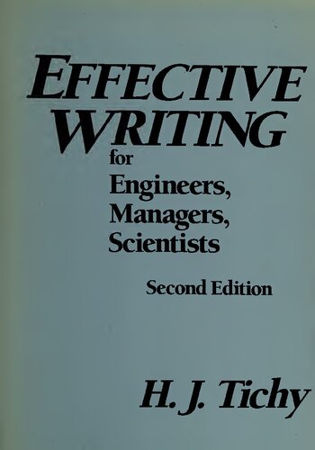 Effective Writing for Engineers, Managers, Scientists