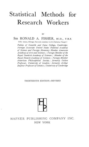 Statistical Methods for Research Workers