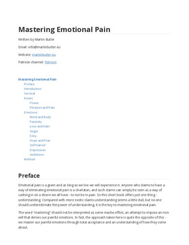 Mastering Emotional Pain