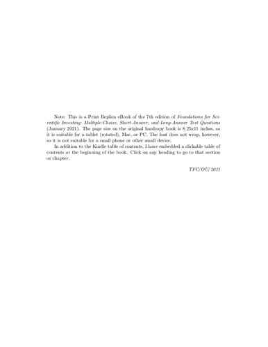 Foundations for scientific investing : multiple -choice, short-answer, and long-answer test questions