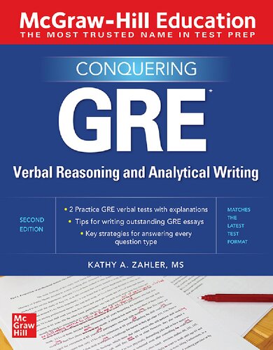 Conquering GRE verbal reasoning and analytical writing
