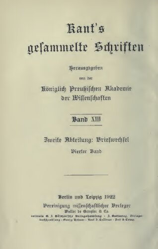 Briefwechsel / Anmerkungen und Register