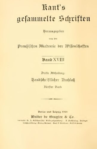 Handschriftlicher Nachlaß / Metaphysik : Zweiter Teil