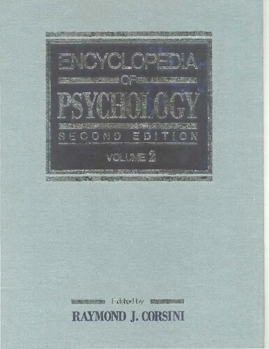 Corsini Encyclopedia of Psychology and Behavioral Science - Encyclopedia of Psychology