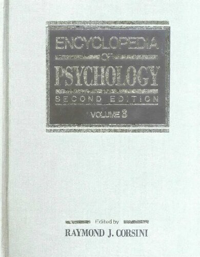 Corsini Encyclopedia of Psychology and Behavioral Science - Encyclopedia of Psychology