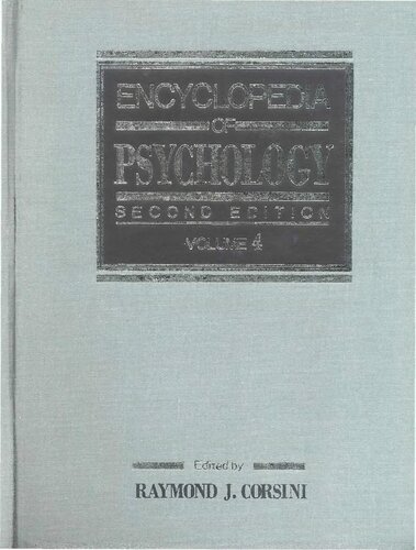 (Corsini Encyclopedia of Psychology and Behavioral Science ) - Encyclopedia of Psychology