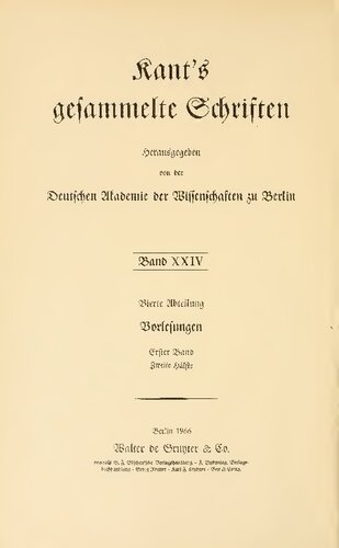 Vorlesungen / Vorlesungen über Logik : Zweite Hälfte